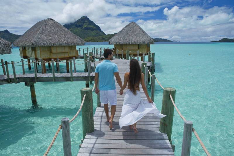 Bungalow pilotis Polynesie Bora Bora