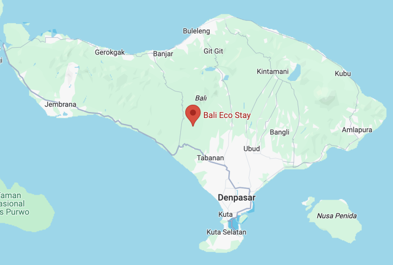 Emplacement du Bali Eco Stay
